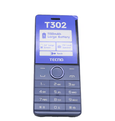 Tecno T302 - Button phone, 1150mAh Battery, Dual Sim - Image 2