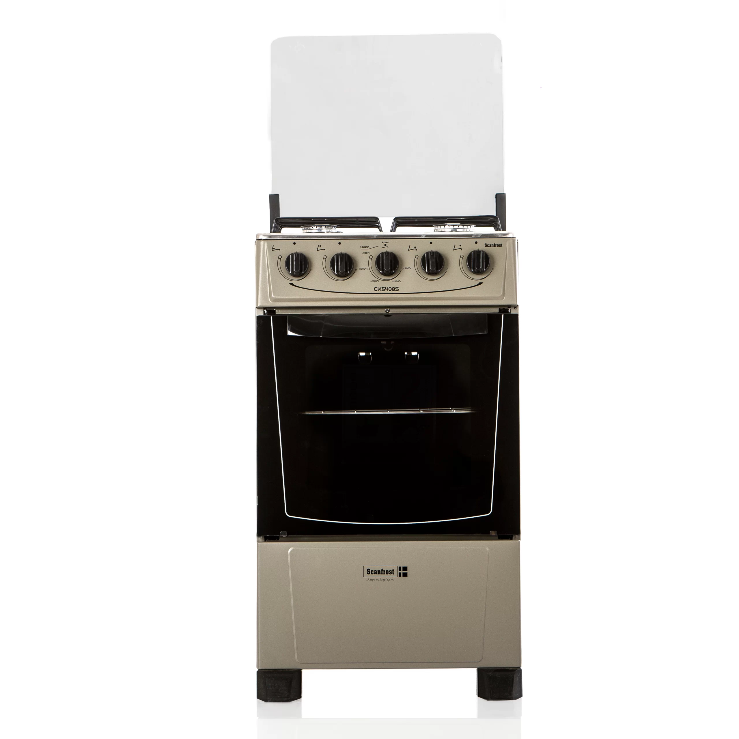 Scanfrost 50 x 55 CM Gas cooker | 4 Gas Cooker | Black - SFC5401B