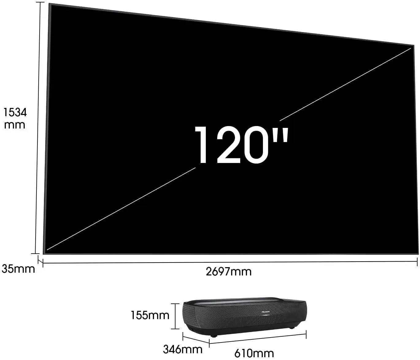 Hisense 120 inches L9 4K Smart Laser TV with Trichroma Triple Laser - Image 4