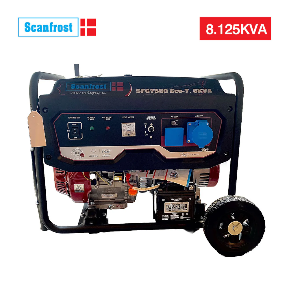 SCANFROST SFG7500 Generator 8.125KVA | 6.5KW - Electric Start