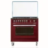 Scanfrost 90x60 Gas cooker | 5 Gas Burner + Central wok burner | Gas Oven with Grill