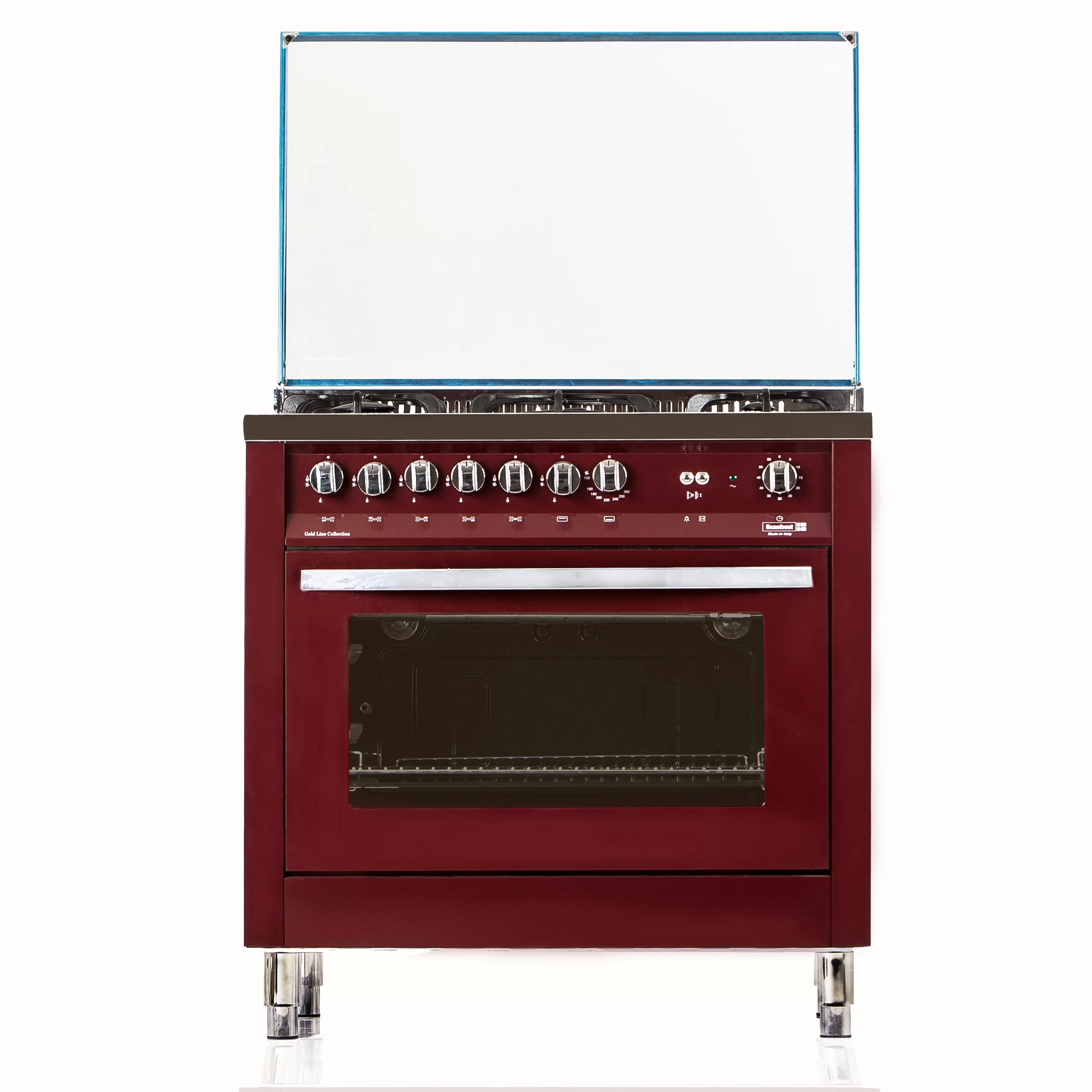 Scanfrost 90x60 Gas cooker | 5 Gas Burner + Central wok burner | Gas Oven with Grill