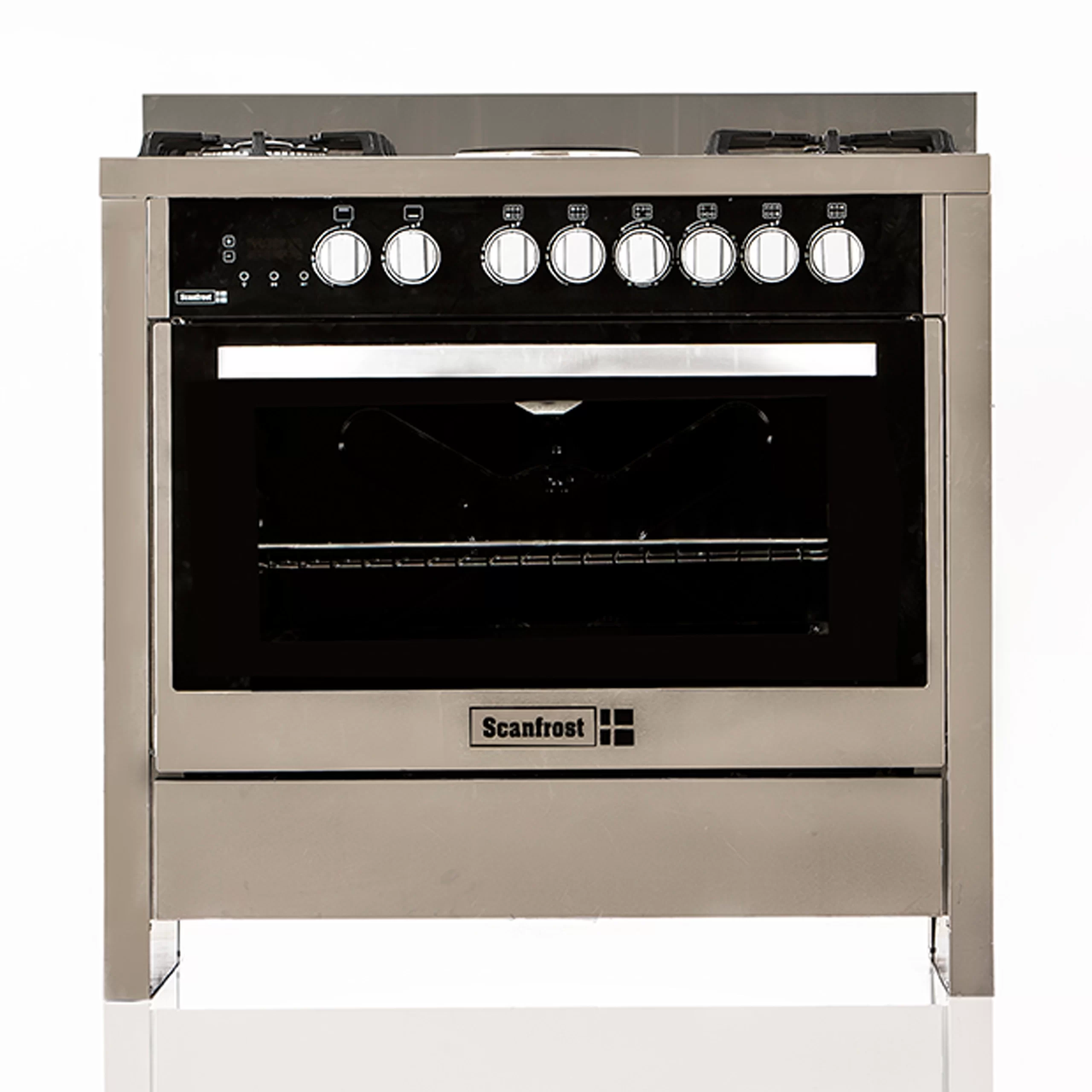 Scanfrost 90x60 Gas cooker | 4 Gas Burner + 2 Electric Hotplate - SFC9423SS