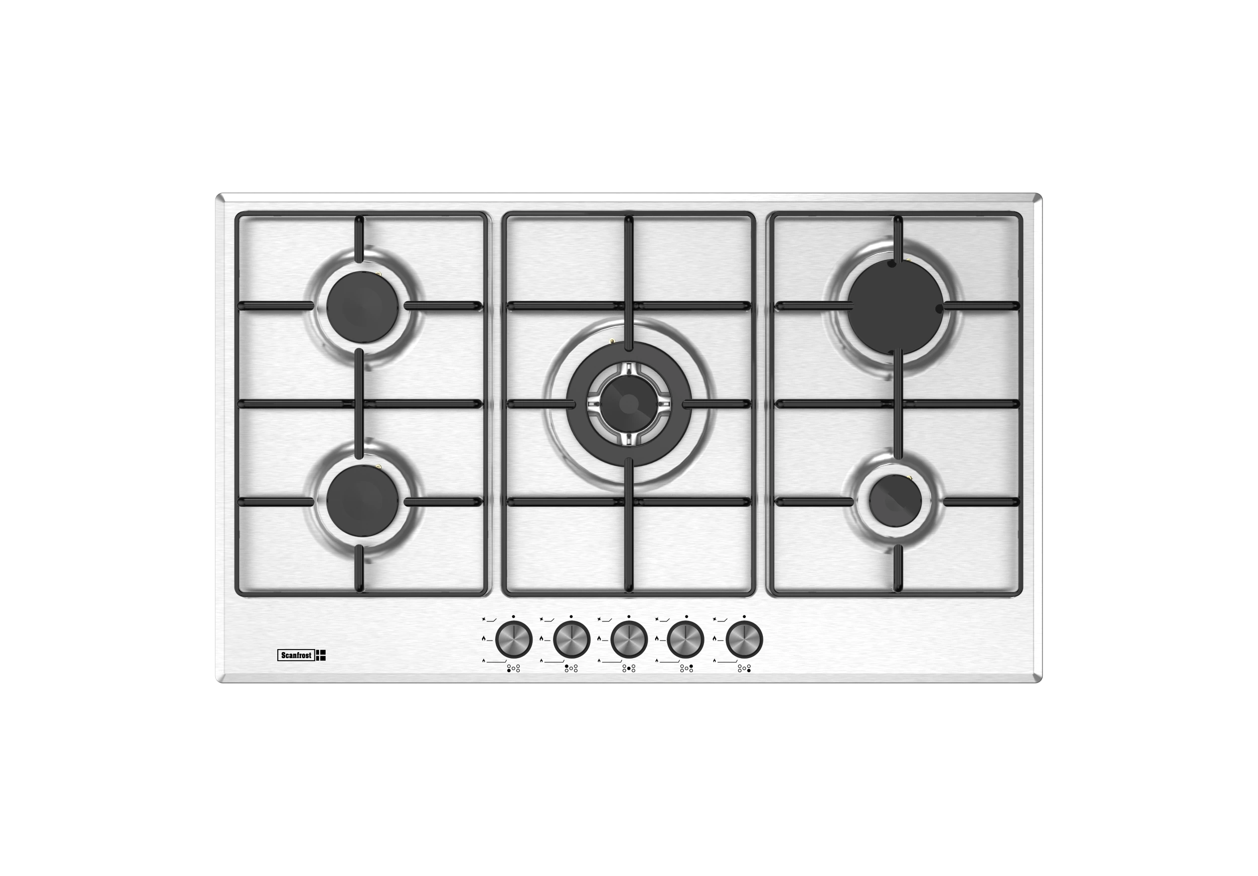 Scanfrost 90cm Gas Hob - SFNBH9500SSH