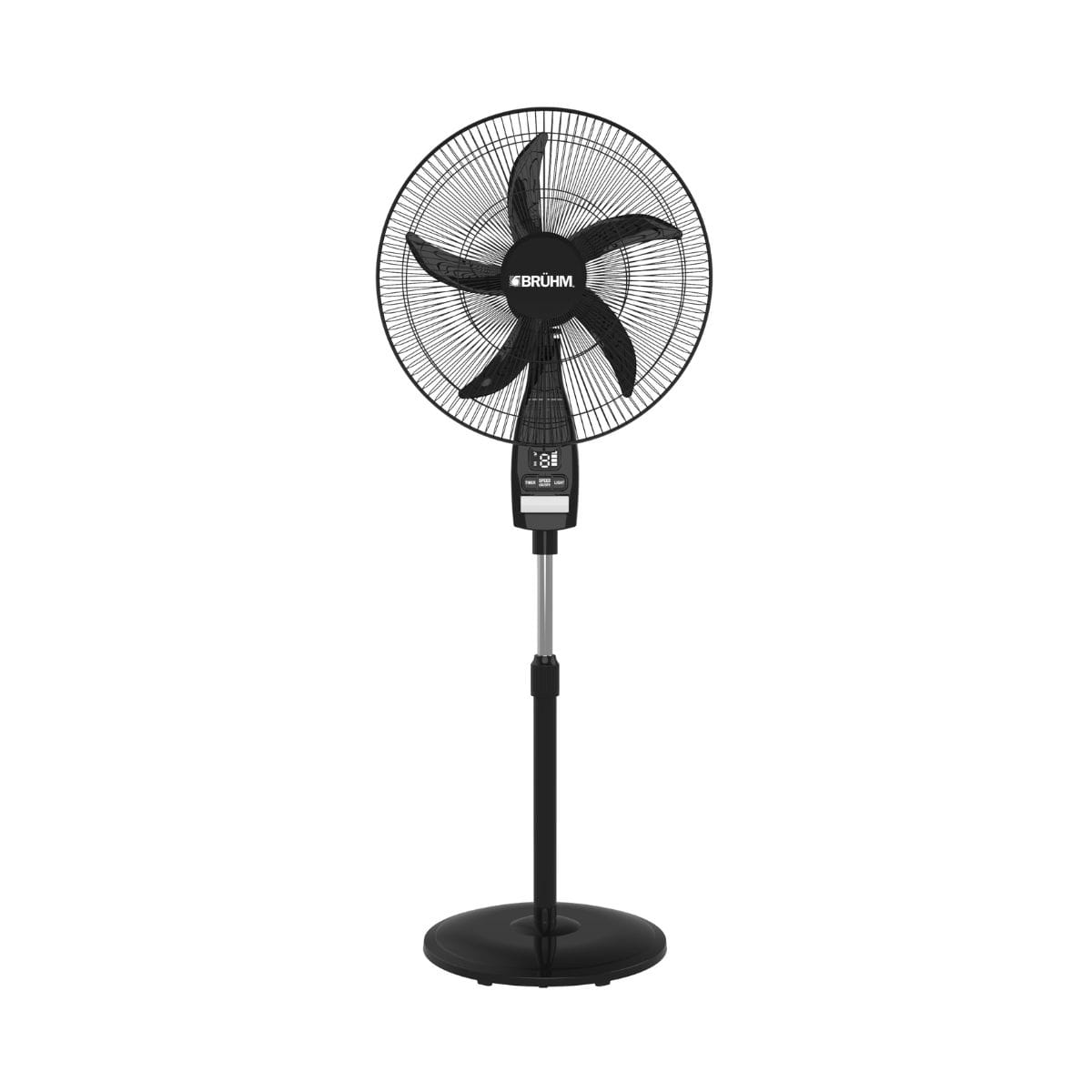 Bruhm 18″ Rechargeable Standing Fan | 9 Speeds – Black