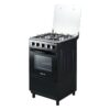 Bruhm 50x55 Gas Cooker | 4 Gas Burners Oven | Black
