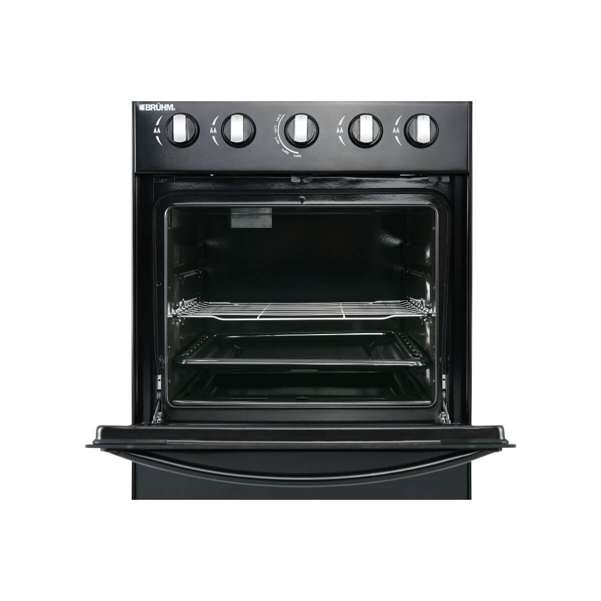 Bruhm 50x55 Gas Cooker | 4 Gas Burners Oven | Black - Image 2