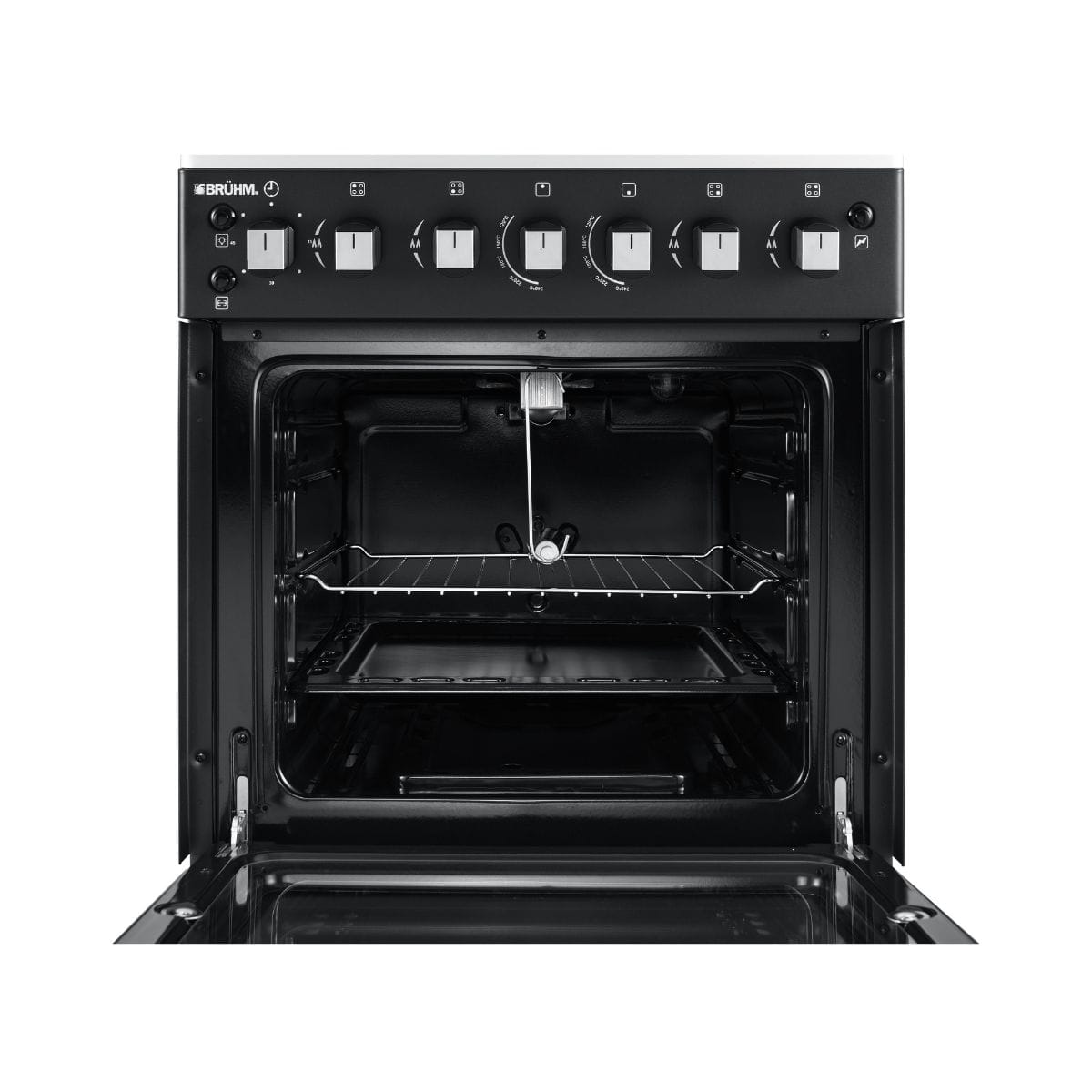 Bruhm 60x60 Gas Cooker | 4 Gas Burners | Black Mirror Finish | BGC-6640IG - Image 5