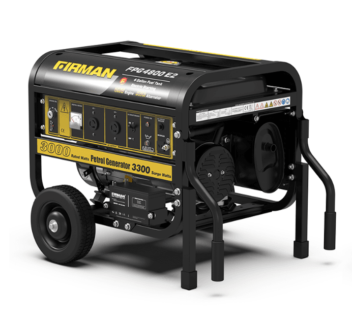 Firman 3.3kVA / 3.0kVA Key Starter Generator – FPG4800E2 - Image 3