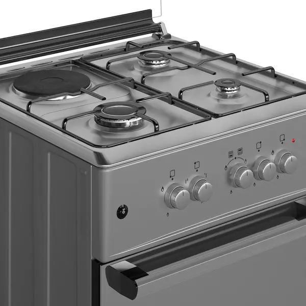 Maxi Gas Cooker 60x60 (3 burners+1 Electric hotplate) – with Oven & Grill - Image 3