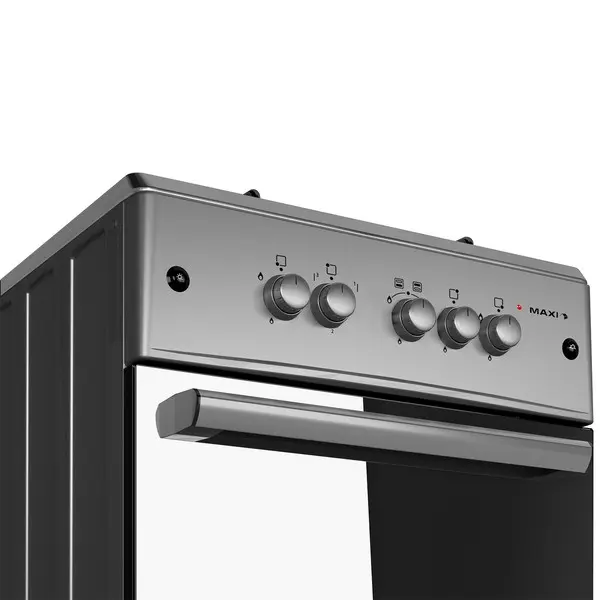 Maxi Gas Cooker 60x60 (3 burners+1 Electric hotplate) – with Oven & Grill - Image 4