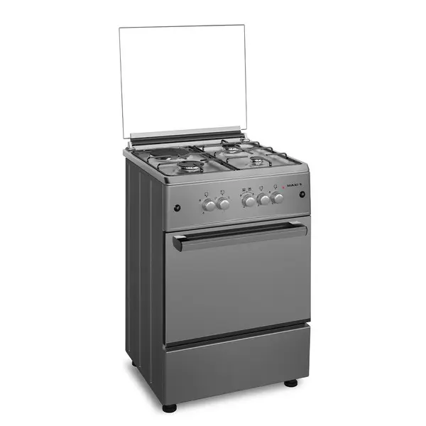 Maxi Gas Cooker 60x60 (3 burners+1 Electric hotplate) – with Oven & Grill
