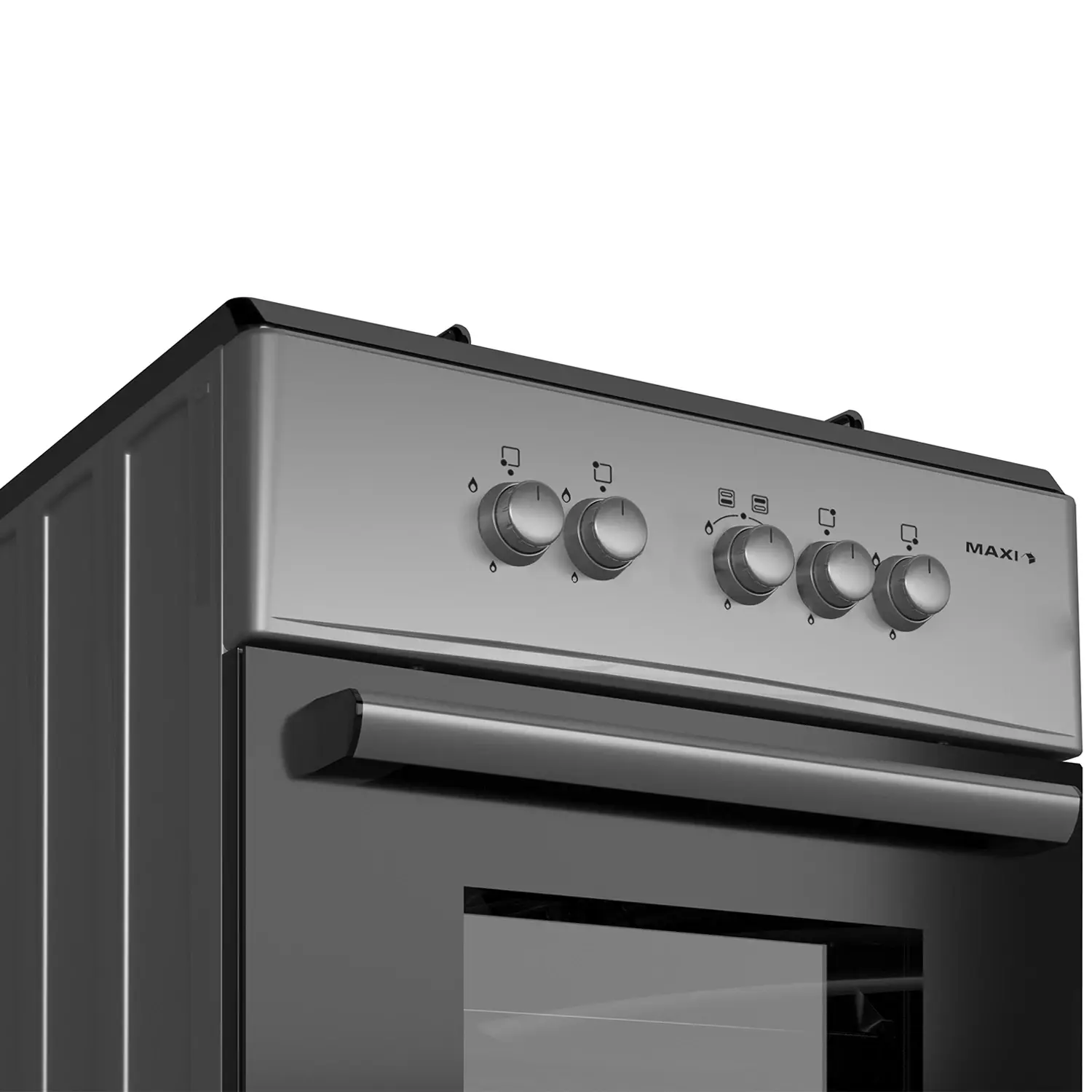 Maxi Gas Cooker 60x60 - 4 Burners Black & Grey (BASIC Grey) – with Oven & Grill - Image 4