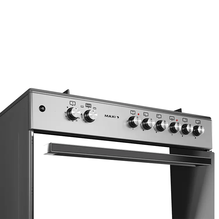 Maxi Gas Cooker 60x90CM (4 Gas + 2 Electric Burners) Matte Inox TR - Image 2