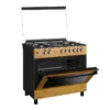 Maxi Gas Cooker 60x90CM | 4 Gas + 2 Electric Burners | - TR Wood Finish