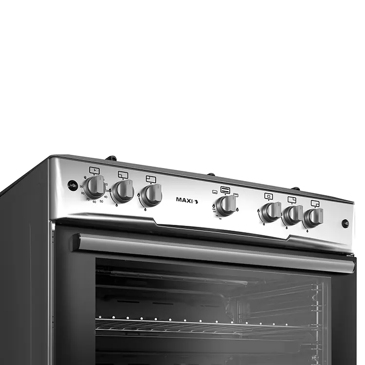 Maxi Gas Cooker 60x90 cm - 5 Burners - Inox – Oven with Grill - Image 3