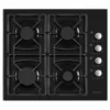 Maxi Tabletop Gas Cooker 4 Burners – Black Tempered Glass -  T-840