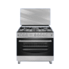 Maxi Gas Cooker 60x90CM (4 Gas + 2 Electric Burners) Black & Grey