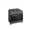 Maxi Gas Cooker 60x90 cm - 5 Burners -  Inox – Oven with Grill