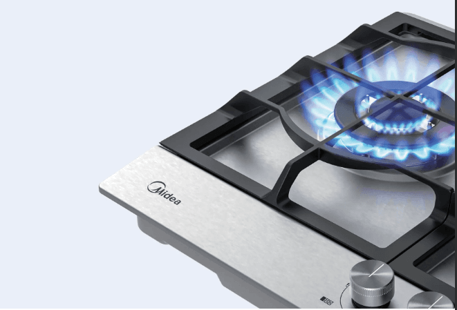 Midea 60cm Built-In Gas Hob | 4 Burners | MG60SK005MN1B-BS - Image 2
