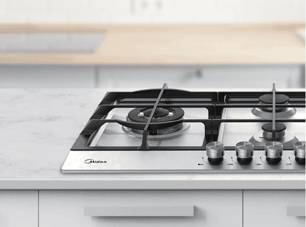 Midea 60cm Built-In Gas Hob | 4 Burners | MG60SK005MN1B-BS - Image 3