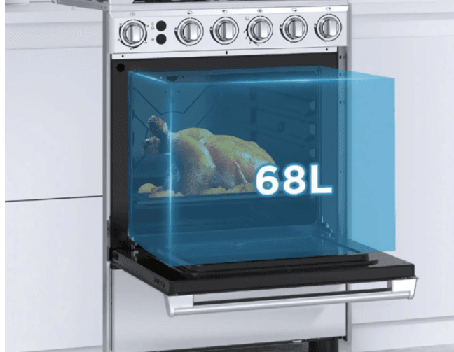 Midea 60x60 Gas Cooker - 4 Gas Burner & Grill - Image 3