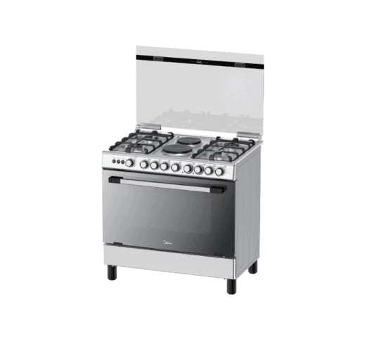 Midea 90x60 Gas Cooker – 4 Burners + 2 Hotplates