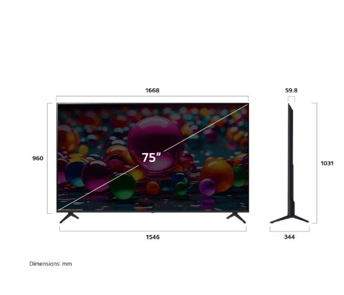 LG 75" UA85 4K Smart Television | Magic Remote, AI Voice Control - Image 3