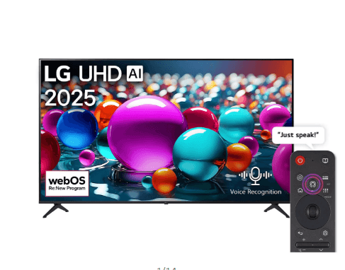 LG 75" UA85 4K Smart Television | Magic Remote, AI Voice Control